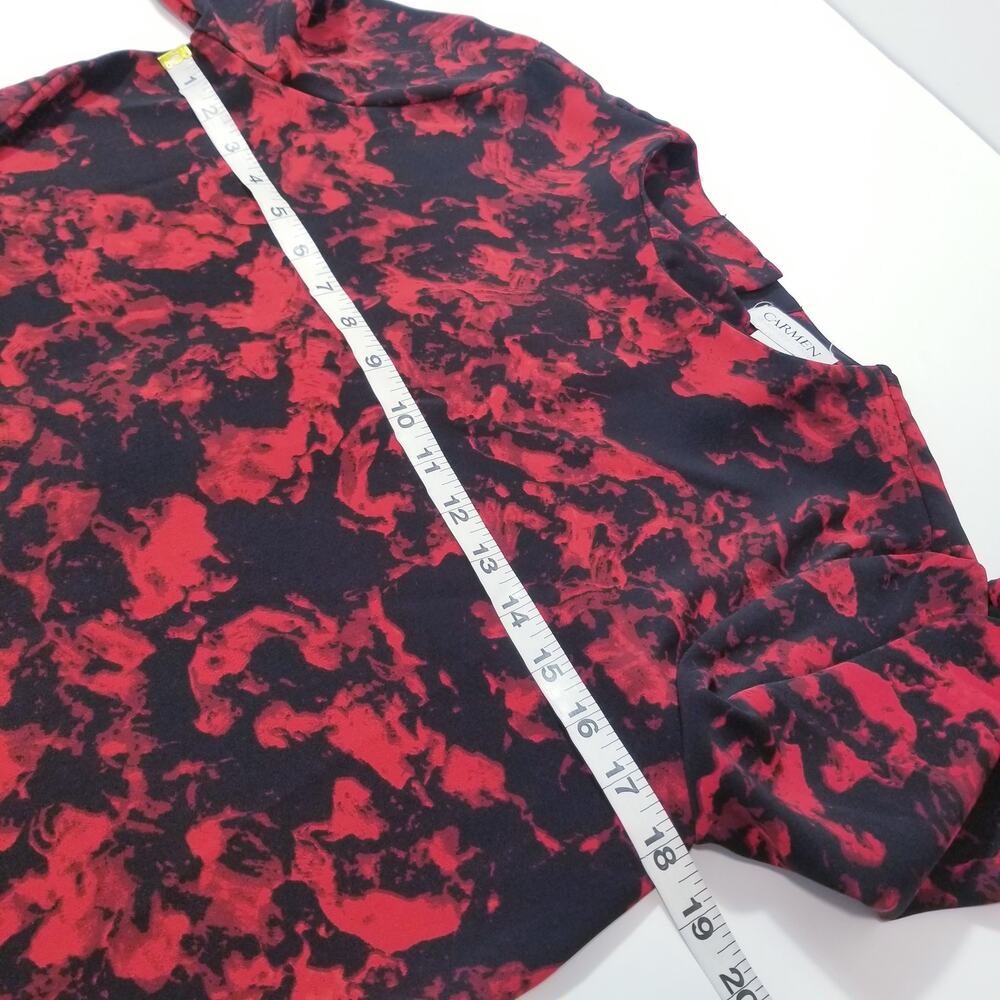 CARMEN Carmen Marc Valvo Valentines Blouse Bell Sleeves - Picture 6 of 11